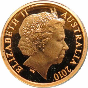 2010 5 Dollars – Elizabeth II (4th Portrait – Tinga – Tasmanian Devil; Gold Bullion Proof)