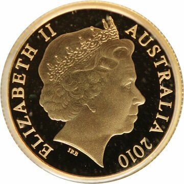 2010 5 Dollars – Elizabeth II (4th Portrait – Kato – Cockatoo; Gold Bullion Proof)