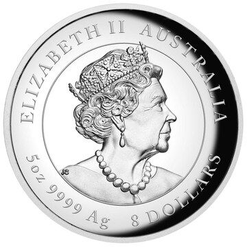 8 Dollars – Elizabeth II (6th Portrait – Year of the Mouse – Silver Proof Coin)