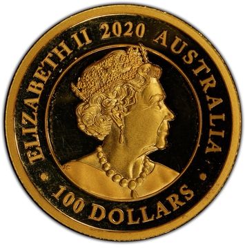 2020 100 Dollars – Elizabeth II (6th Portrait – Australian Swan – Gold Proof High Relief)