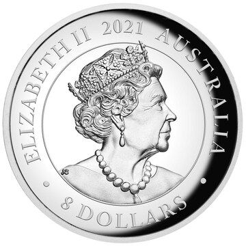 8 Dollars – Elizabeth II (6th Portrait – Australian Silver Swan)