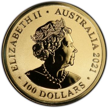 2021 100 Dollars – Elizabeth II (6th Portrait – Fraser’s Dolphin – Gold Bullion Coin)