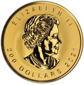 2021 200 Dollars – Elizabeth II (Super Incuse Gold Maple Leaf)
