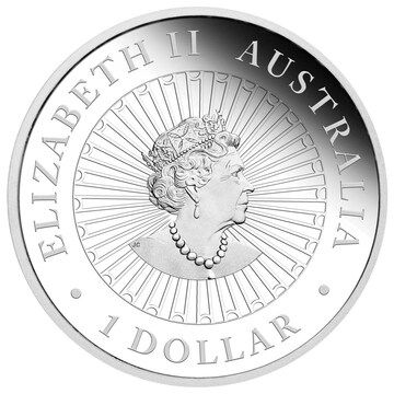 1 Dollar – Elizabeth II (6th Portrait – Great Southern Land – Blue Lepidolite)