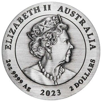 2 Dollars – Elizabeth II (6th Portrait; Posthumous – Year of the Rabbit – Silver Bullion)