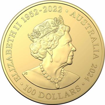 2024 100 Dollars – Elizabeth II (6th Portrait; In the name of – Koala – Gold Bullion)