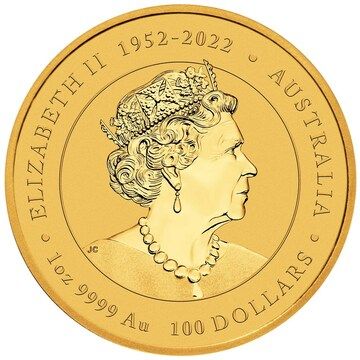 2024 100 Dollars – Elizabeth II (6th Portrait; In the name of – Year of the Dragon – Gold Coin)