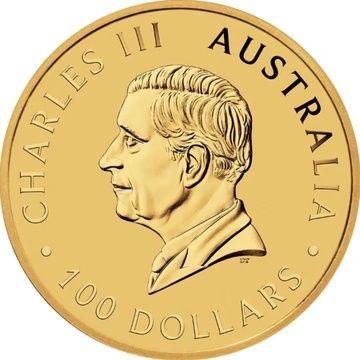 2024 100 Dollars – Charles III (1st Portrait – Australian Kangaroo – Gold Bullion Coin)