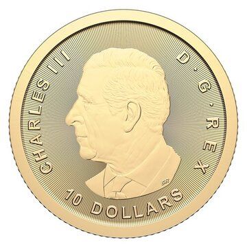 2024 10 Dollars – Charles III (Twin Maples; Gold (Bullion))