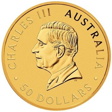 2024 50 Dollars – Charles III (1st Portrait – Australian Kangaroo – Gold Bullion Coin)