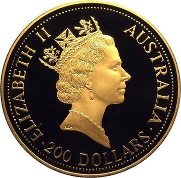 1993 200 Dollars – Elizabeth II (3rd Portrait – Australian Nugget – Gold Bullion Coin)