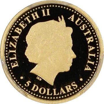 2007 5 Dollars – Elizabeth II (4th Portrait – Platypus; Gold Bullion Proof)