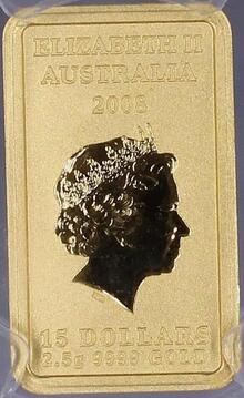 2008-2009 15 Dollars – Elizabeth II (4th Portrait – Turtle Dreaming)