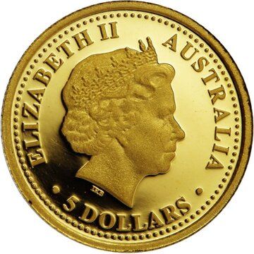 2008 5 Dollars – Elizabeth II (4th Portrait – Brolga – Gold Bullion Coin)