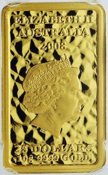 2008-2009 25 Dollars – Elizabeth II (4th Portrait – Fortune)