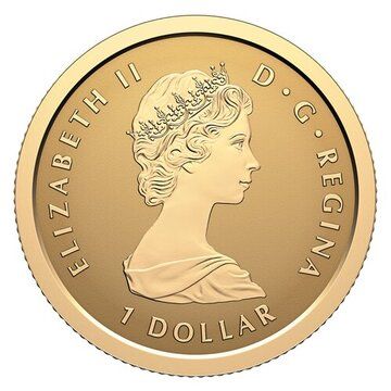2025 1 Dollar (In the name of Elizabeth II; Flag of Canada)