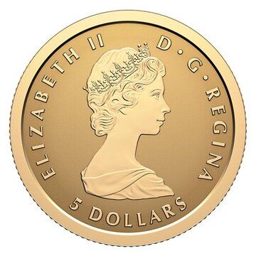 2025 5 Dollars (In the name of Elizabeth II; Flag of Canada)