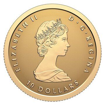 2025 10 Dollars (In the name of Elizabeth II; Flag of Canada)