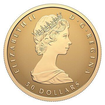 2025 50 Dollars (In the name of Elizabeth II; Flag of Canada)