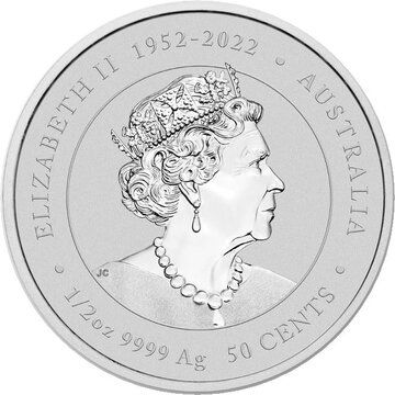 50 Cents – Elizabeth II (6th Portrait; In the name of – Year of the Golden Dragon)