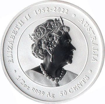 50 Cents – Elizabeth II (6th Portrait; In the name of – Year of the Blue Dragon)