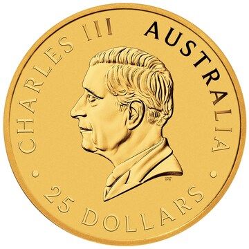 2024 25 Dollars – Charles III (1st Portrait – Australian Kangaroo – Gold Bullion Coin)