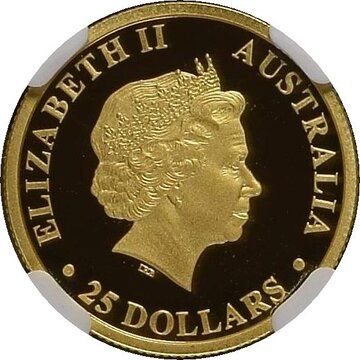 2017 25 Dollars – Elizabeth II (4th Portrait – Koala – Gold Bullion Coin)