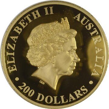 2017 200 Dollars – Elizabeth II (4th Portrait – Koala – Gold Proof High Relief)