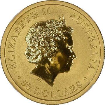 2013 50 Dollars – Elizabeth II (4th Portrait – Kangaroo – Bullion Coin)