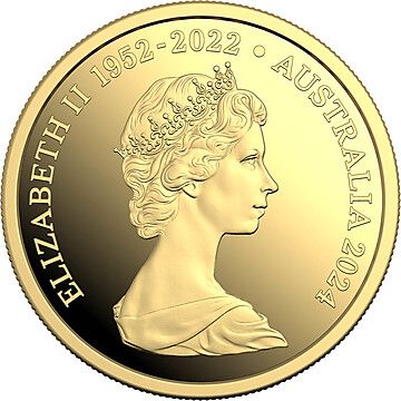 2024 10 Cents – Elizabeth II (2nd Portrait; In the name of – Lyrebird; Arnold Machin Obverse; Gold Proof)