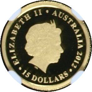 2012 15 Dollars – Elizabeth II (4th Portrait – Koala – Gold Bullion Coin)