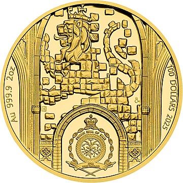 2025 100 Dollars – Charles III (Charles IV & Arnošt of Pardubice)