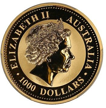 2000 1000 Dollars – Elizabeth II (4th Portrait – Year of the Dragon – Gold Bullion Coin)