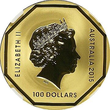 2015 100 Dollars – Elizabeth II (4th Portrait – Emu Road Sign)