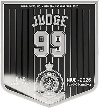 2025 5 Dollars – Charles III (Aaron Judge)