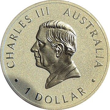 1 Dollar – Charles III (1st Portrait – Australian Koala – Coloured coin)