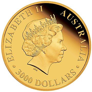 2018 3000 Dollars – Elizabeth II (4th Portrait – Australian Wedge-Tailed Eagle – Gold Proof)