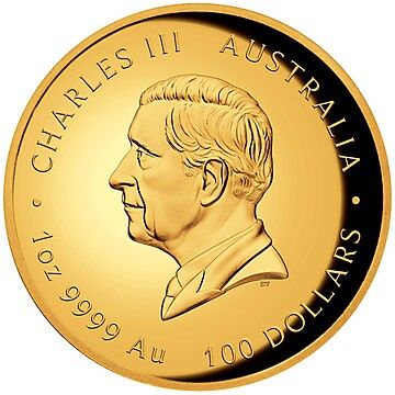 2025 100 Dollars – Charles III (1st Portrait – Year of the Snake – Gold Proof High Relief)
