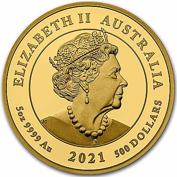 2021 500 Dollars – Elizabeth II (6th Portrait – Mythical Creatures – Unicorn – Gold Proof)