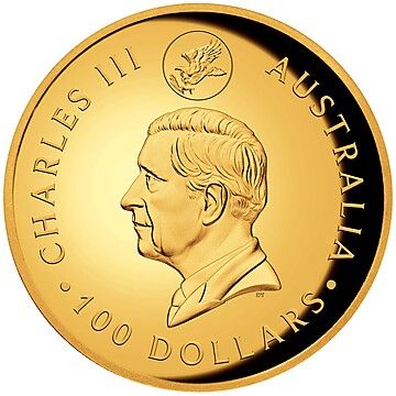 2024 100 Dollars – Charles III (1st Portrait – Australian Wedge-Tailed Eagle – Proof High Relief)