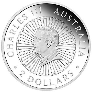 2 Dollars – Charles III (1st Portrait – Year of the Dragon – Silver Proof)