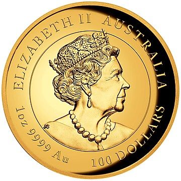 2020 100 Dollars – Elizabeth II (6th Portrait – Year of the Mouse – Gold Proof High Relief)