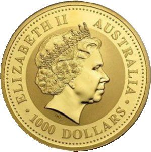 2001 1000 Dollars – Elizabeth II (4th Portrait – Year of the Snake – Gold Bullion Coin)
