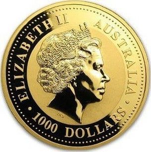 2002 1000 Dollars – Elizabeth II (4th Portrait – Year of the Horse – Gold Bullion Coin)