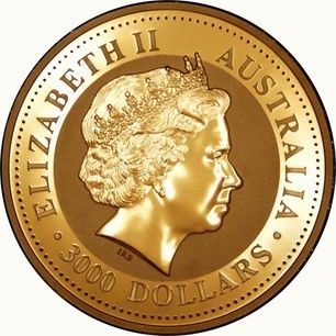 2004 3000 Dollars – Elizabeth II (4th Portrait – Year of the Monkey – Gold Bullion Coin)