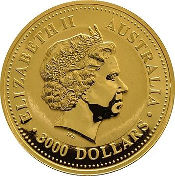 2007 3000 Dollars – Elizabeth II (4th Portrait – Year of the Pig – Gold Bullion Coin)