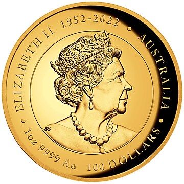2024 100 Dollars – Elizabeth II (6th Portrait; In the name of – Year of the Dragon – Gold Proof High Relief)
