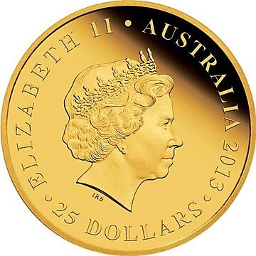 2013 25 Dollars – Elizabeth II (4th Portrait – Didgeridoo)