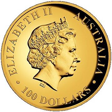 2017 100 Dollars – Elizabeth II (4th Portrait – Kangaroo – Gold Proof High Relief)