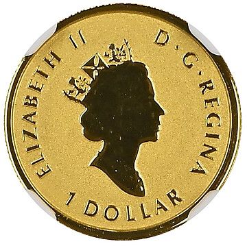 2022 1 Dollar – Elizabeth II (3rd Portrait; Gold Fractional)
